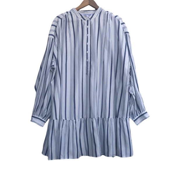 Euc Elizabeth and James Striped Long Sleeve Drop Waist Dress S - Picture 2 of 10